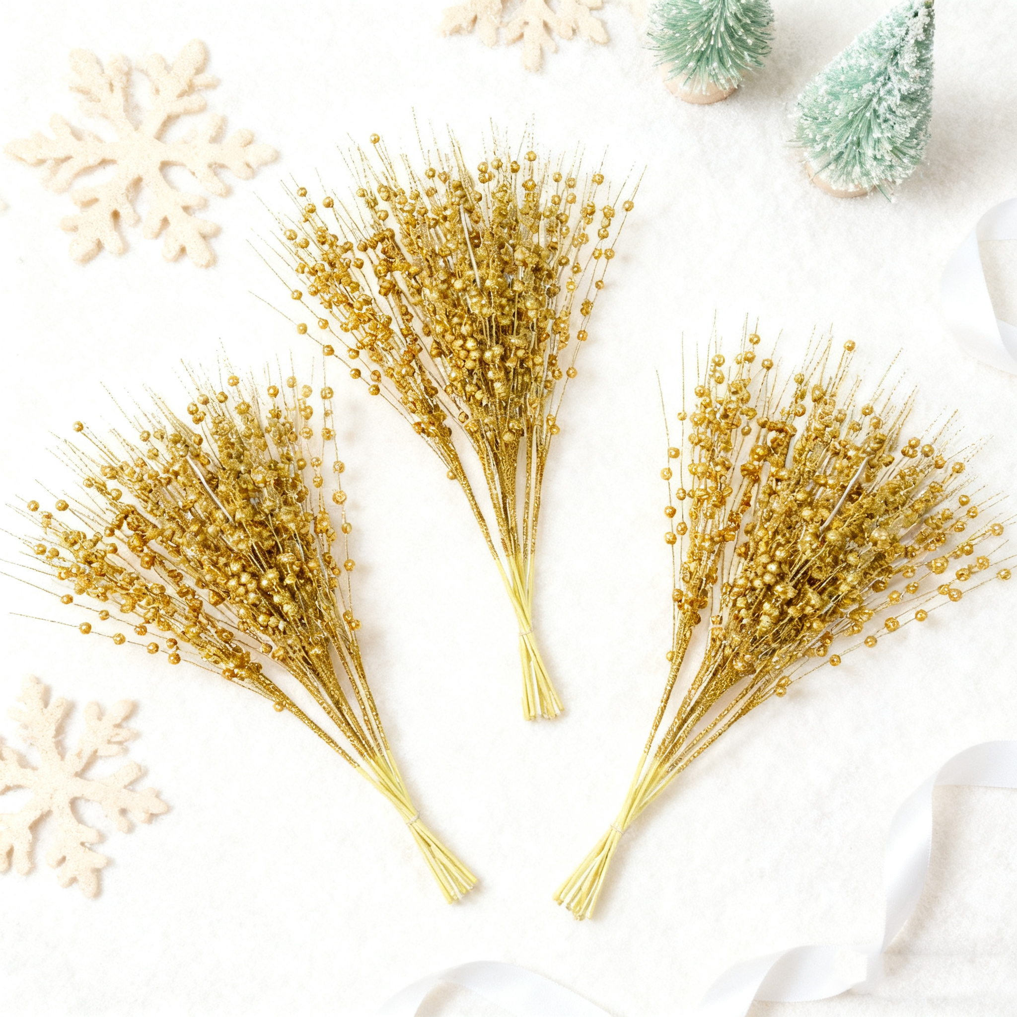 4Pcs Artificial Berry Bouquet  - đánh giá và giá Palm Leaf Dried