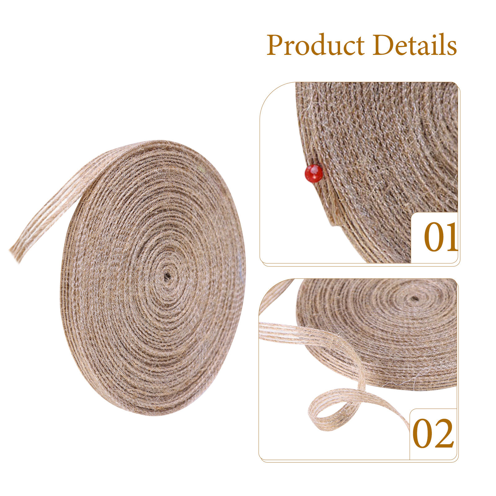 2 Rolls Jute Ribbon Burlap Twi - đánh giá và giá Twine Jute Natural