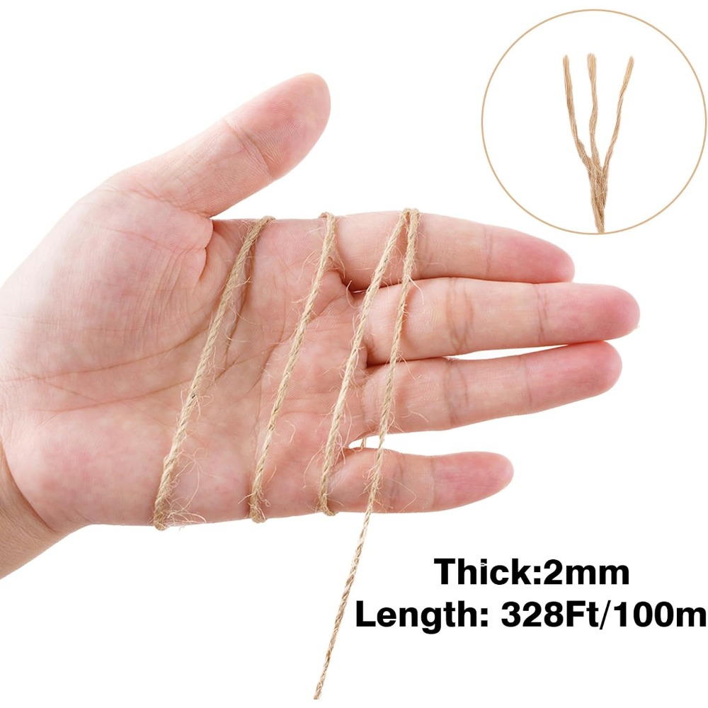 2MM 328Ft Natural Brown Jute T - đánh giá và giá Twine Jute Natural